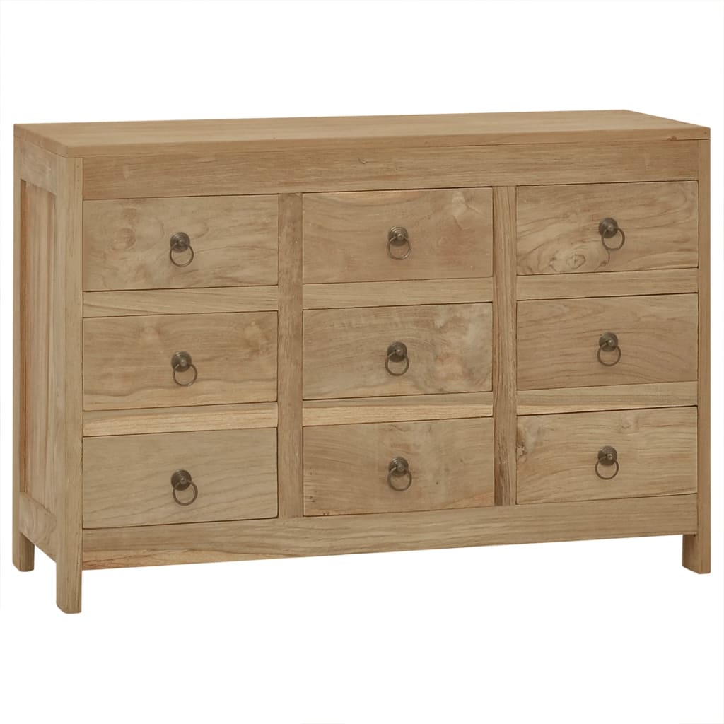 Cómoda de madera maciza de teca 80x30x55 cm v8985 Vetonek
