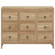 Vetonek Cómoda de madera maciza de teca 80x30x55 cm