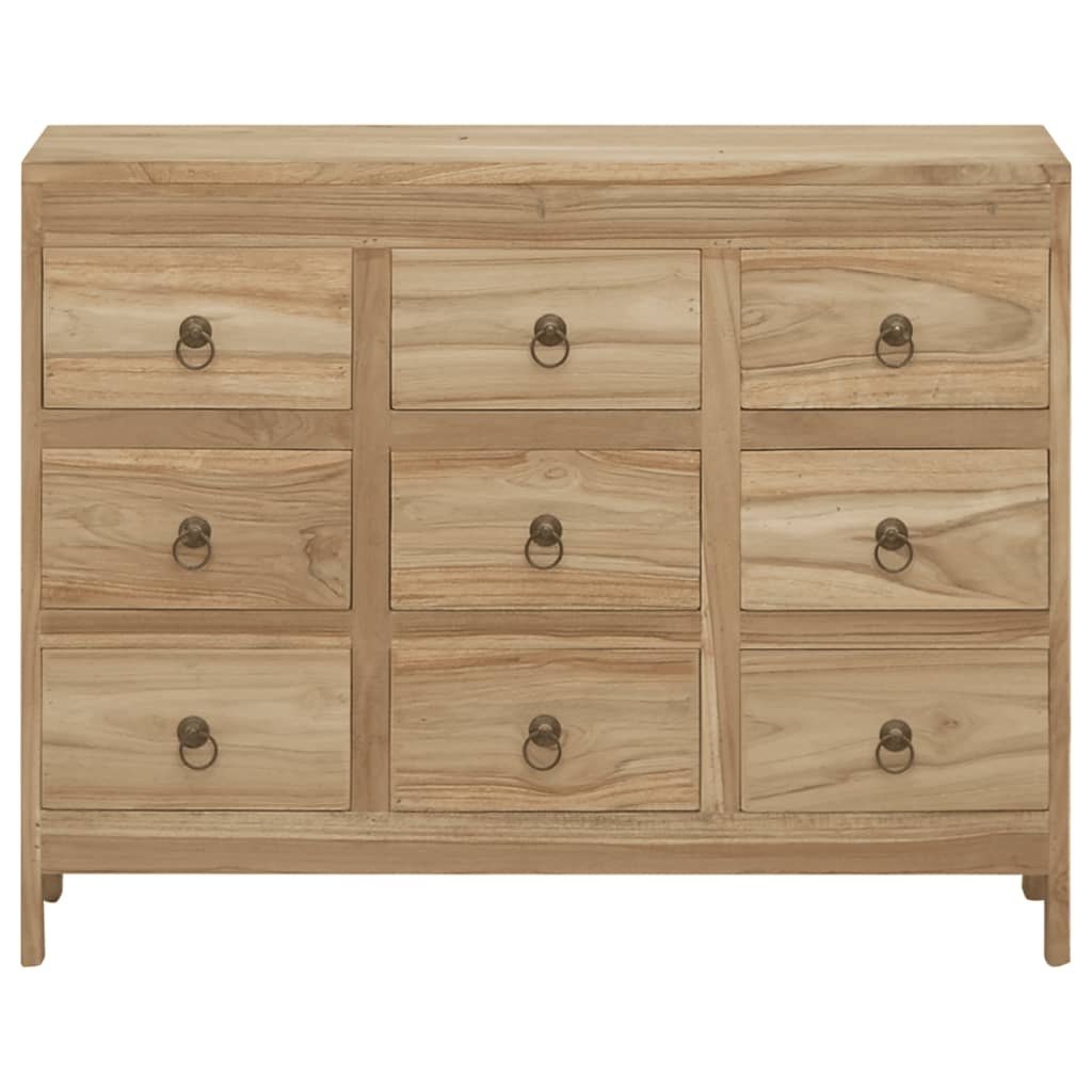 Vetonek Cómoda de madera maciza de teca 80x30x55 cm