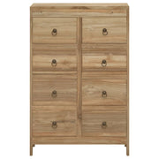 Vetonek Cómoda de madera maciza de teca 55x30x90 cm