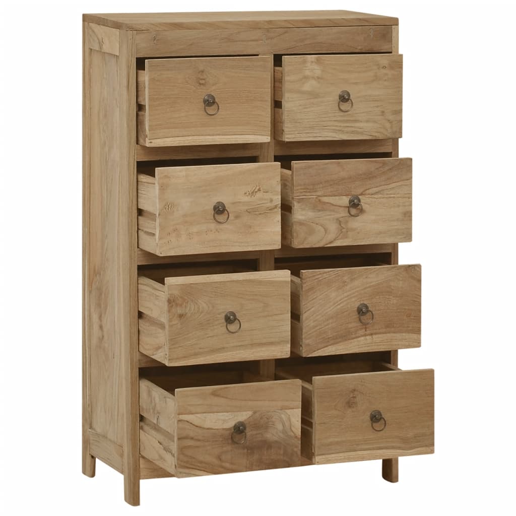 Cómoda de madera maciza de teca 55x30x90 cm - Vetonek