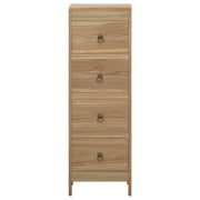 Vetonek Cómoda de madera maciza de teca 30x30x90 cm