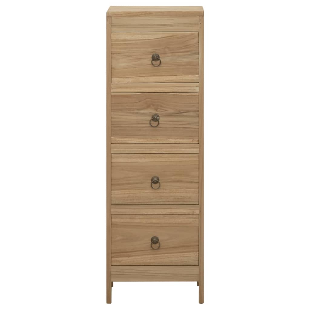 Vetonek Cómoda de madera maciza de teca 30x30x90 cm