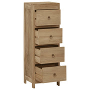 Cómoda de madera maciza de teca 30x30x90 cm v9005 - Vetonek