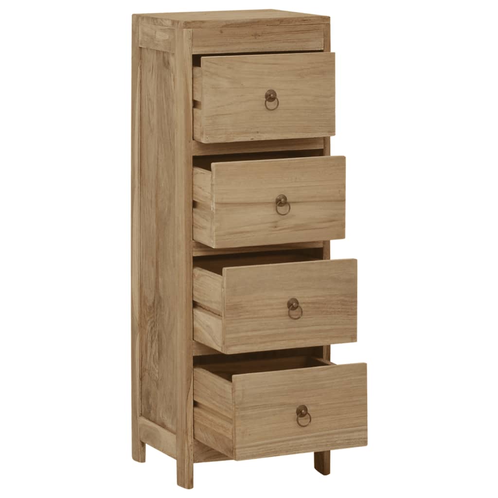Cómoda de madera maciza de teca 30x30x90 cm v9005 - Vetonek