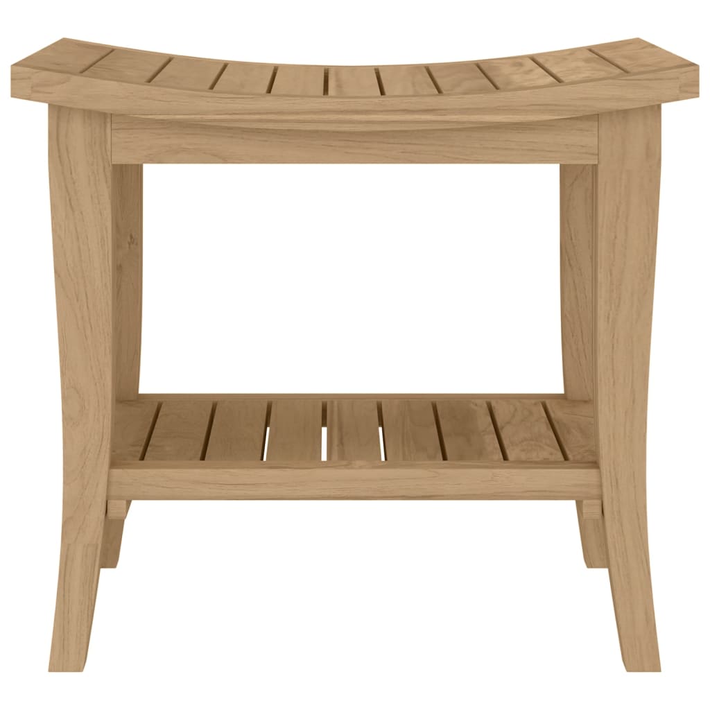 Mesa auxiliar de baño madera maciza de teca 50x35x45 cm