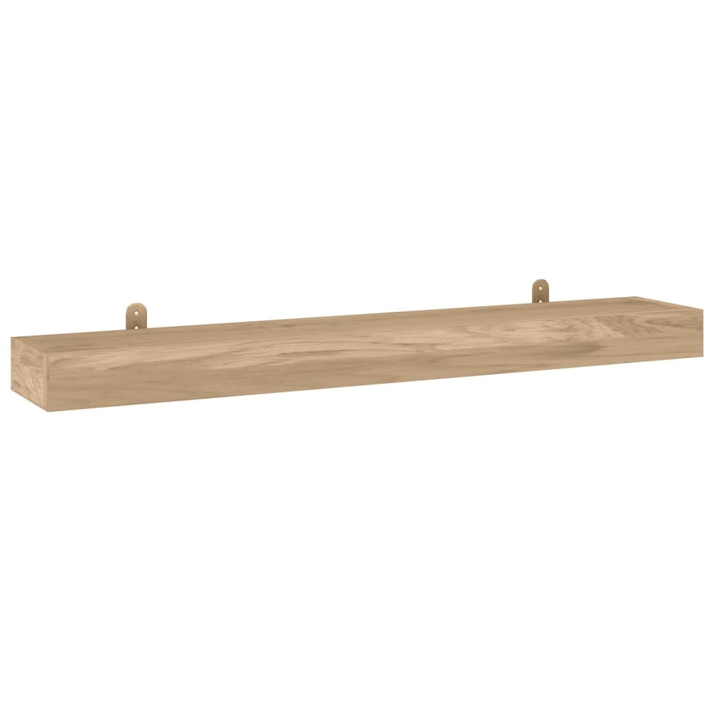 Estantes de pared 2 unidades madera maciza de teca 110x15x4 cm - Vetonek