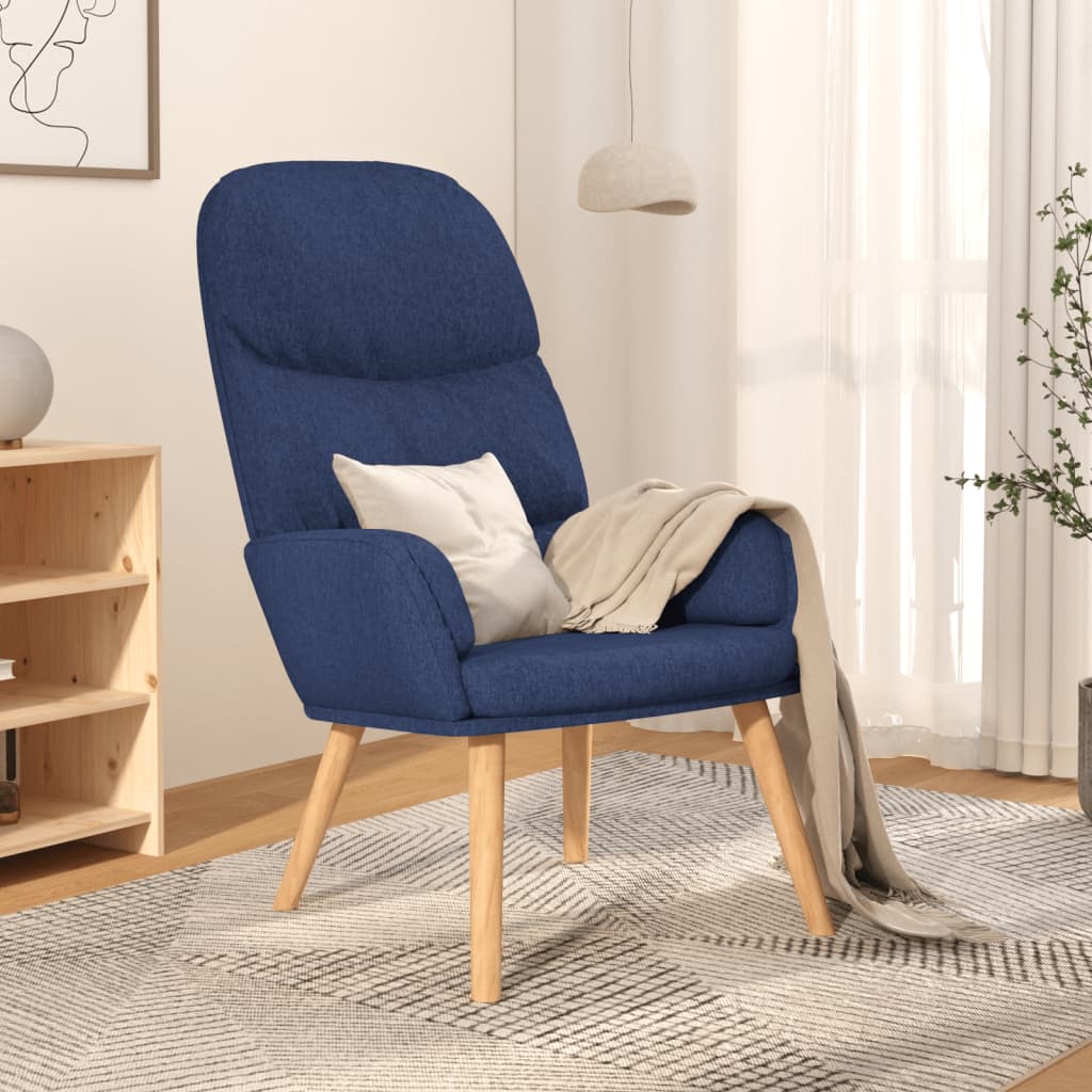 Vetonek Sillón de relax de tela azul