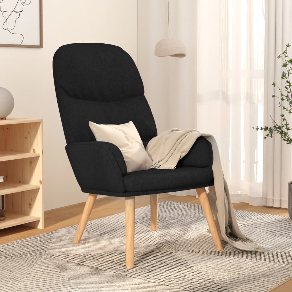 Vetonek Sillón de relax de tela negro