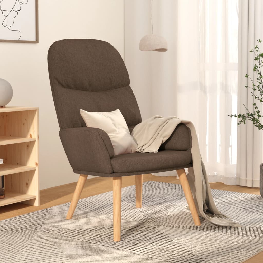 Vetonek Sillón de relax de tela gris taupé