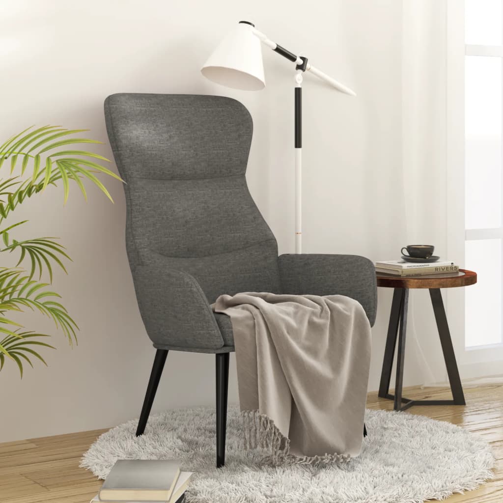 Vetonek Sillón de relax de tela gris claro