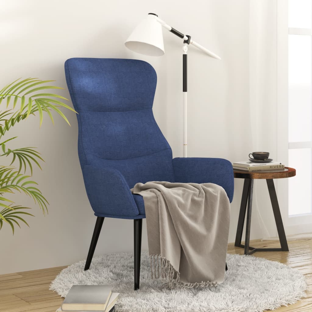 Vetonek Sillón de relax de tela azul