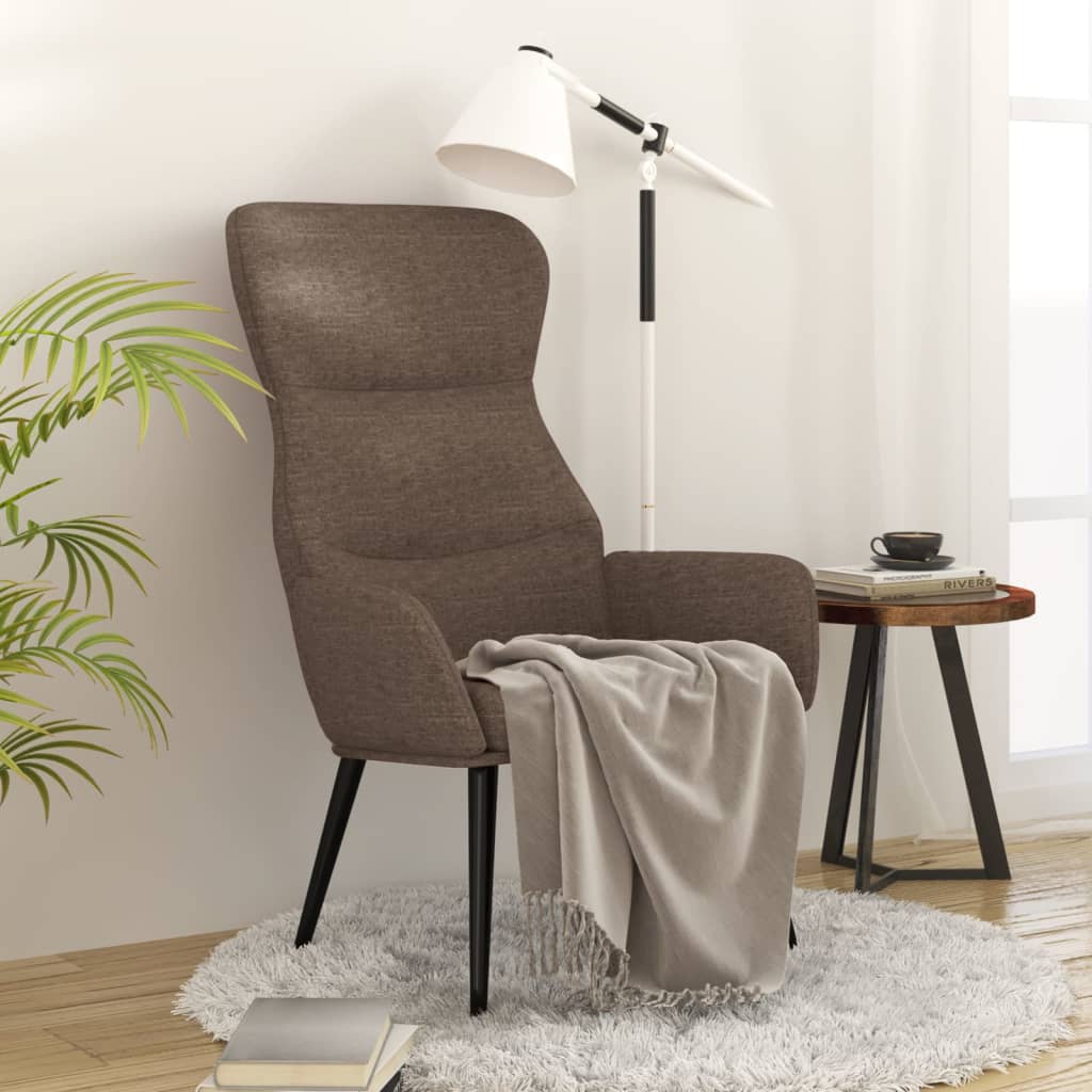 Vetonek Sillón de relax de tela gris taupé