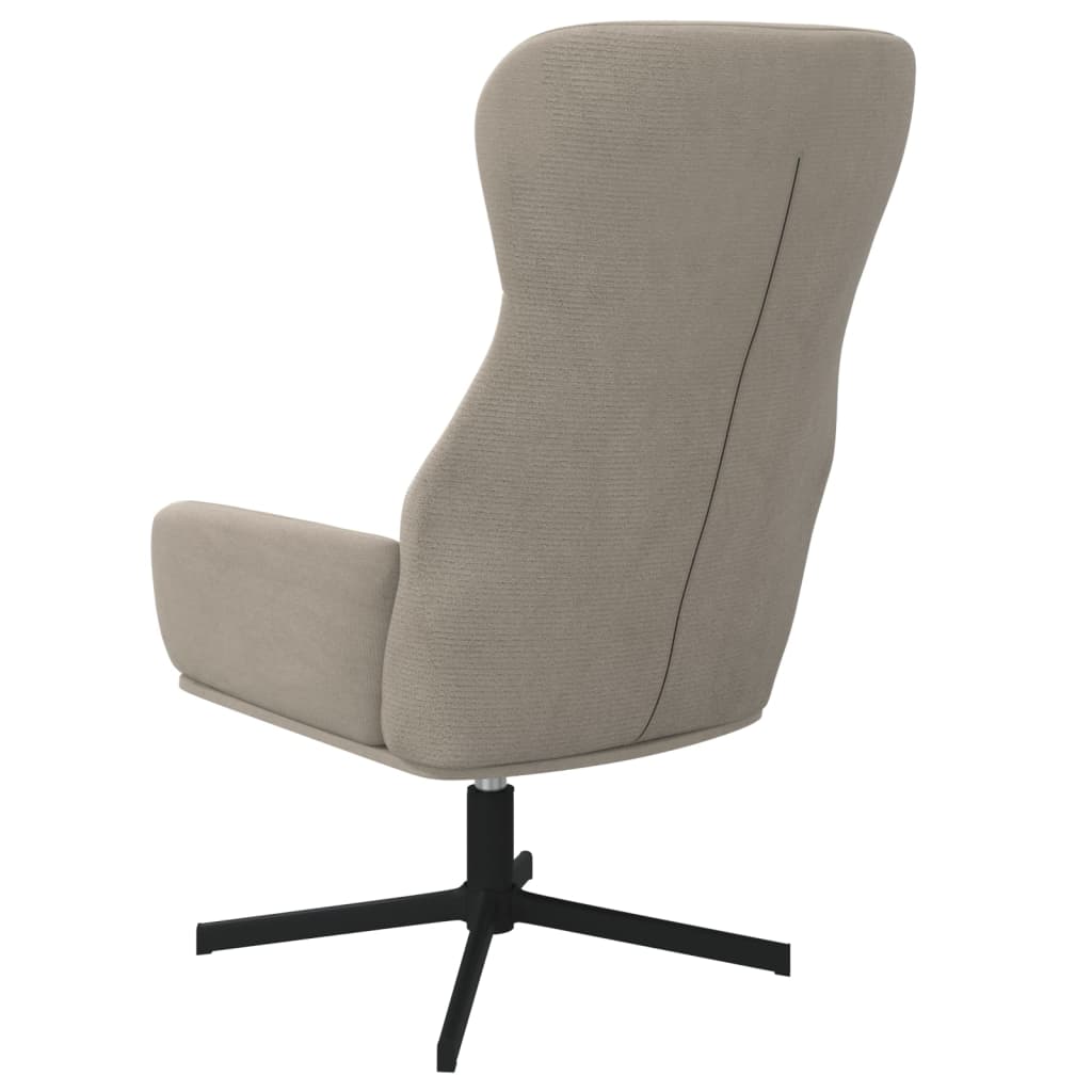 Silla de relajación de terciopelo gris claro vidaXL