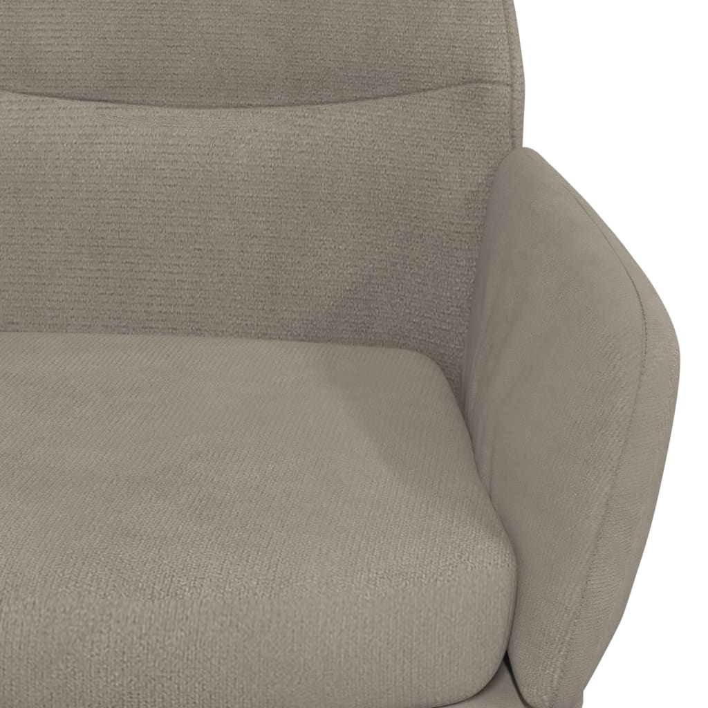 Silla de relajación de terciopelo gris claro vidaXL