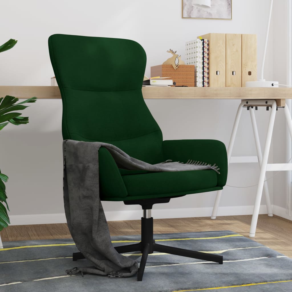 Vetonek Silla de relajación de terciopelo verde oscuro