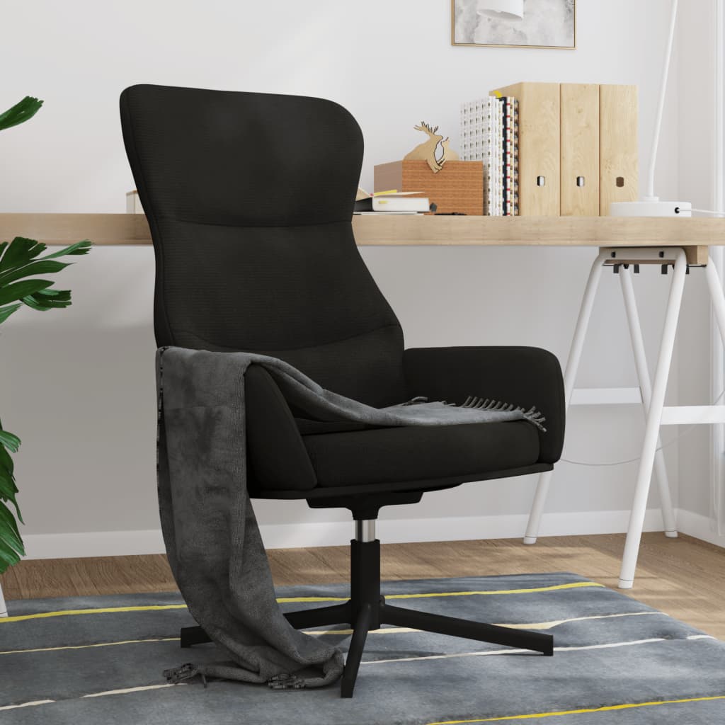 Vetonek Sillón de relax de terciopelo negro