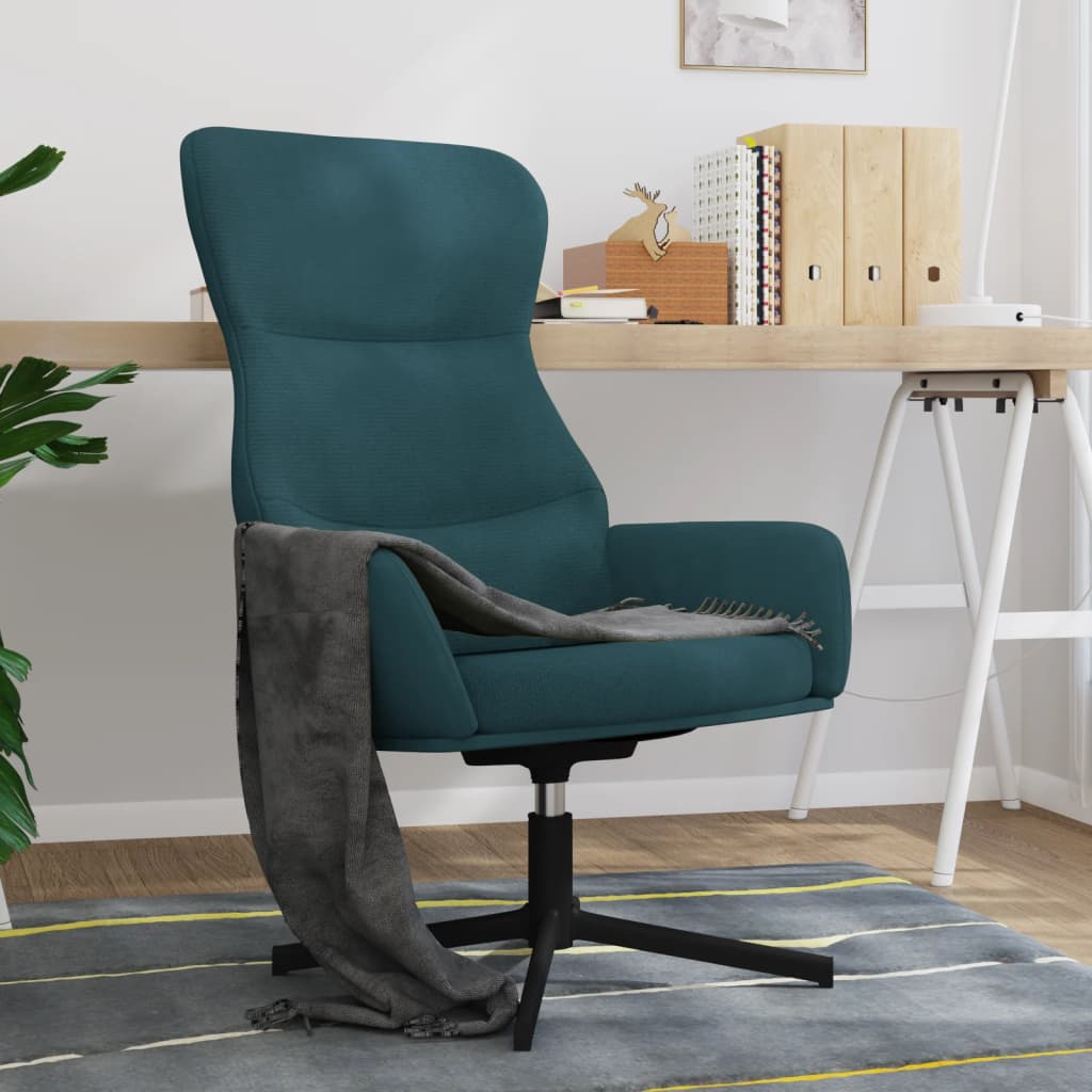 Vetonek Sillón de relax de terciopelo azul