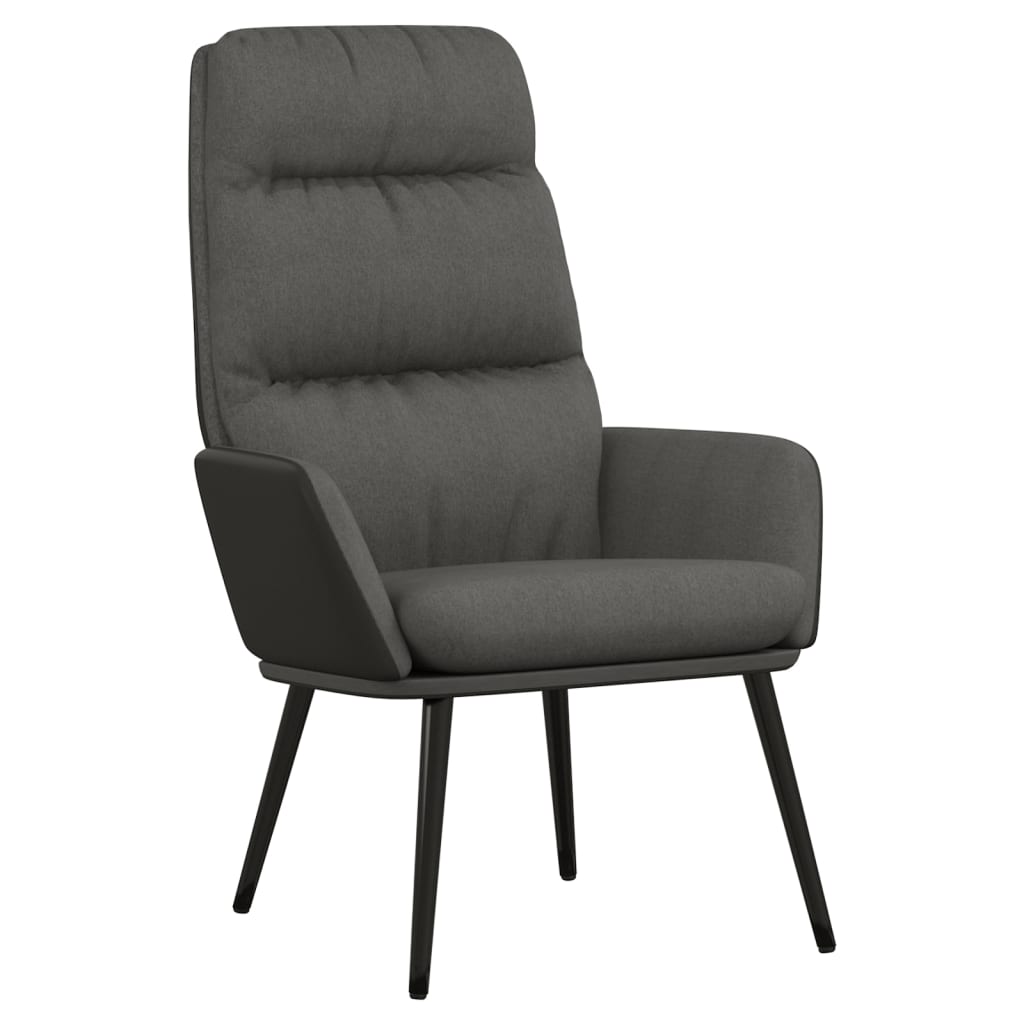 Sillón de relax de tela gris oscuro vidaXL