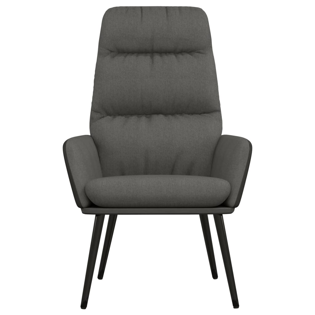 Sillón de relax de tela gris oscuro vidaXL