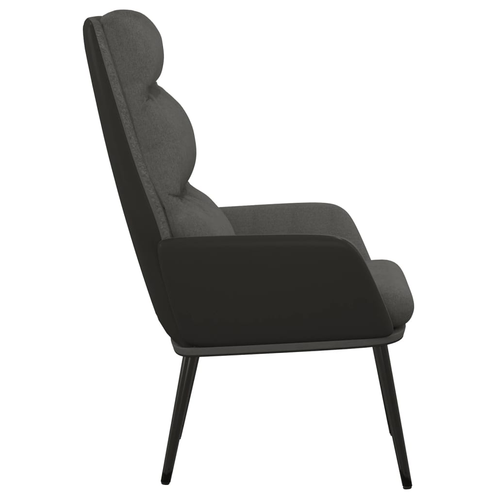 Sillón de relax de tela gris oscuro vidaXL