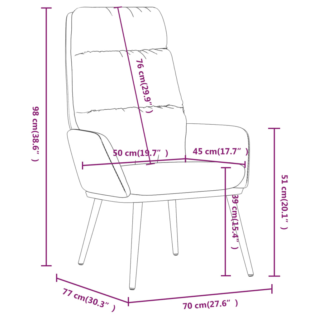 Sillón de relax de tela gris oscuro vidaXL