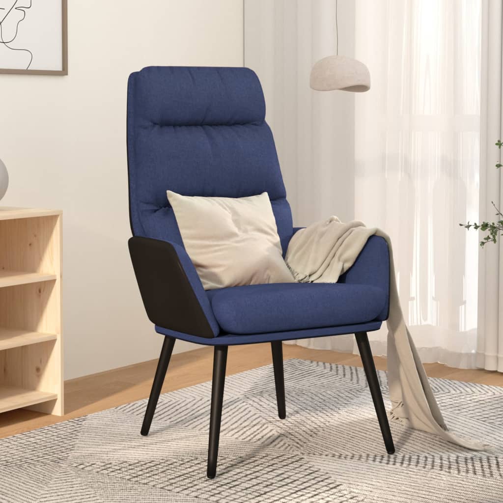 Vetonek Sillón de relax de tela azul