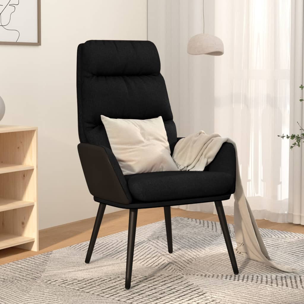 Vetonek Sillón de relax de tela negro