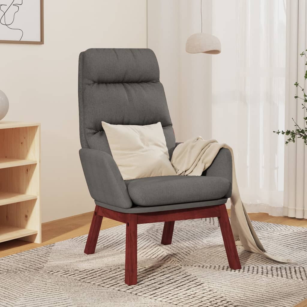 Vetonek Sillón de relax de tela gris claro