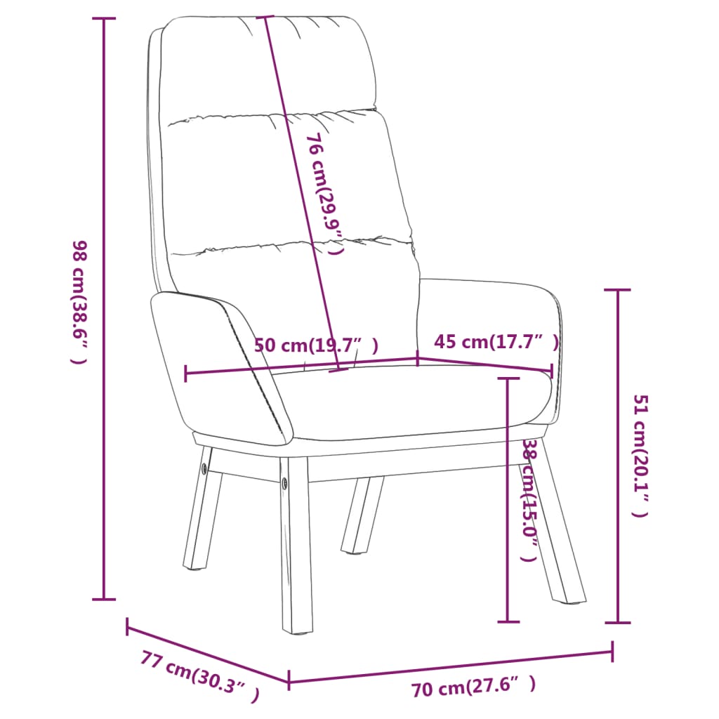 Sillón de relax de tela gris oscuro vidaXL