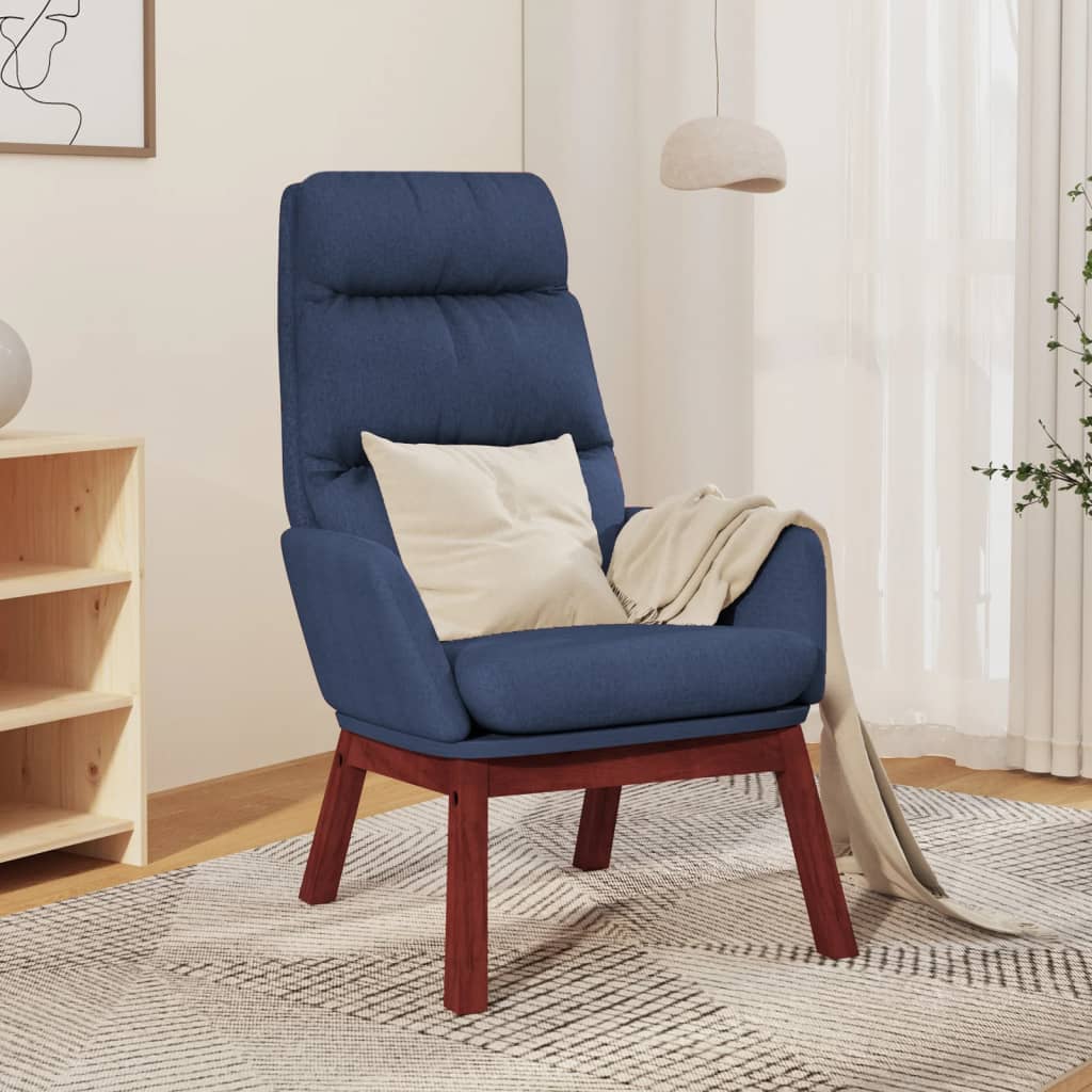 Vetonek Sillón de relax de tela azul