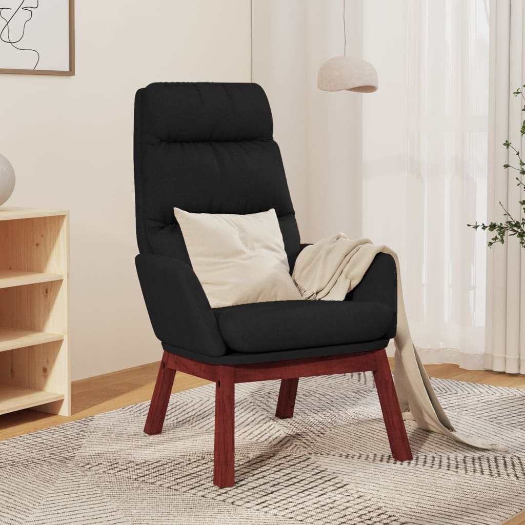 Vetonek Sillón de relax de tela negro