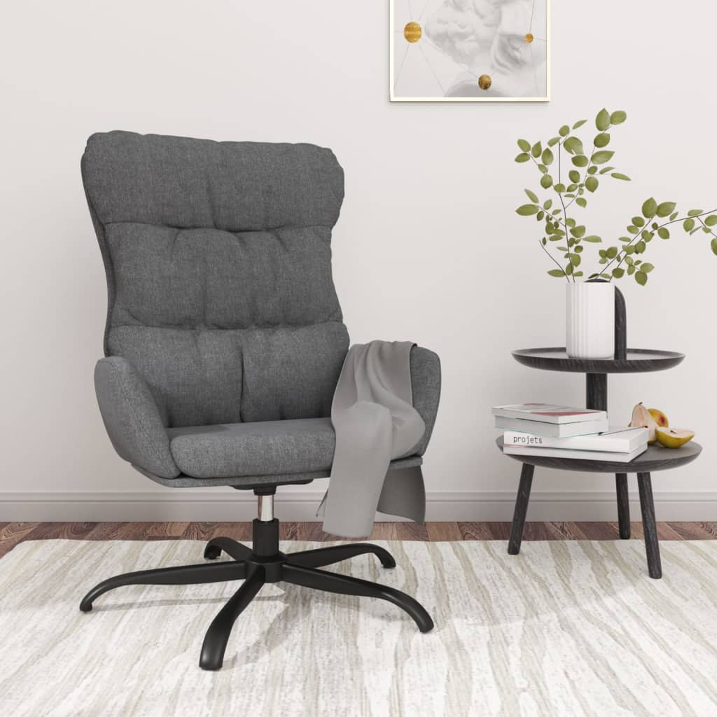 Vetonek Sillón de relax de tela gris claro