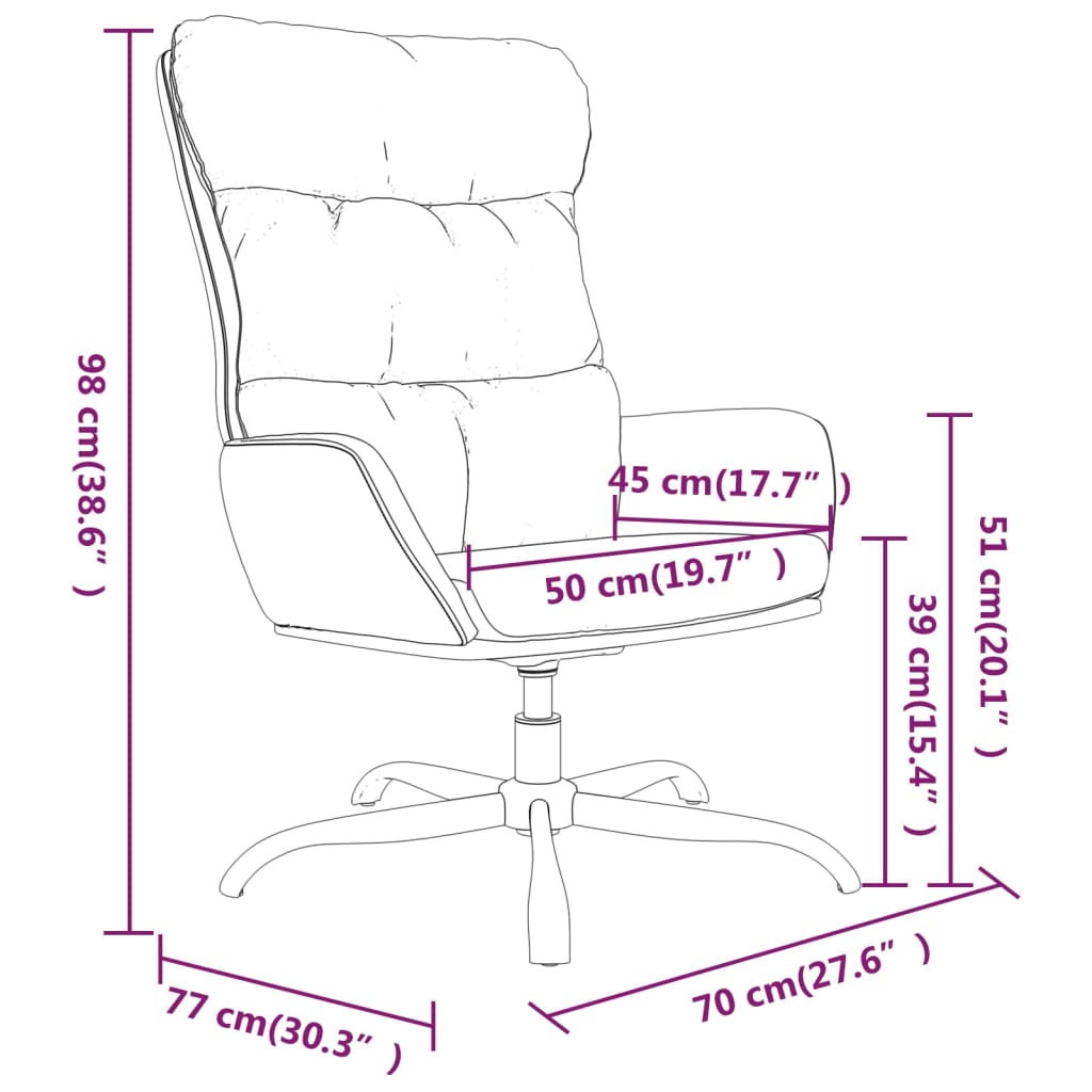 Sillón de relax de tela gris claro vidaXL