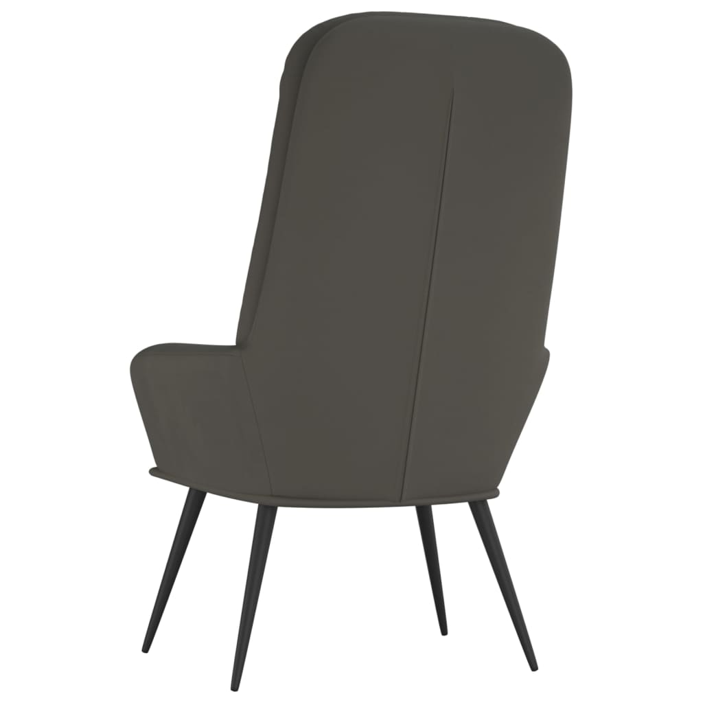 Sillón de relax de terciopelo gris oscuro vidaXL