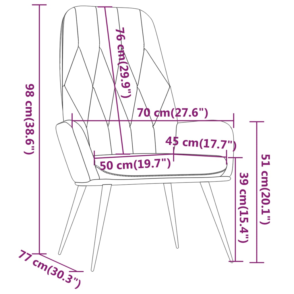 Sillón de relax de terciopelo gris oscuro vidaXL