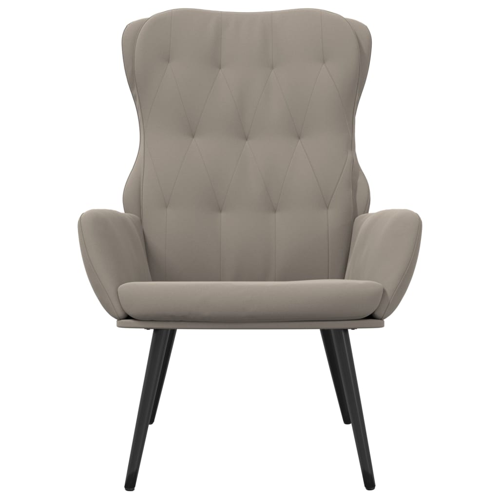 Light gray velvet relaxation chair