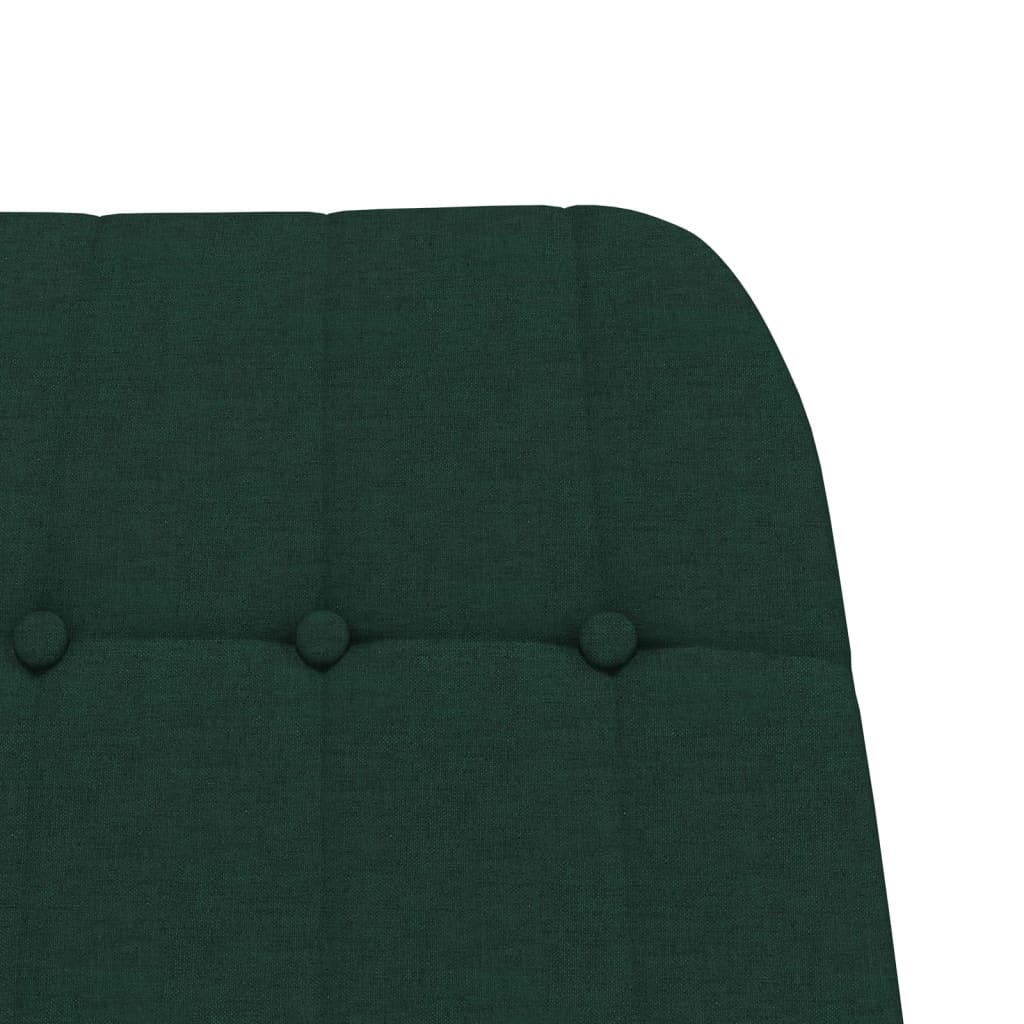 Silla mecedora de tela verde oscuro vidaXL