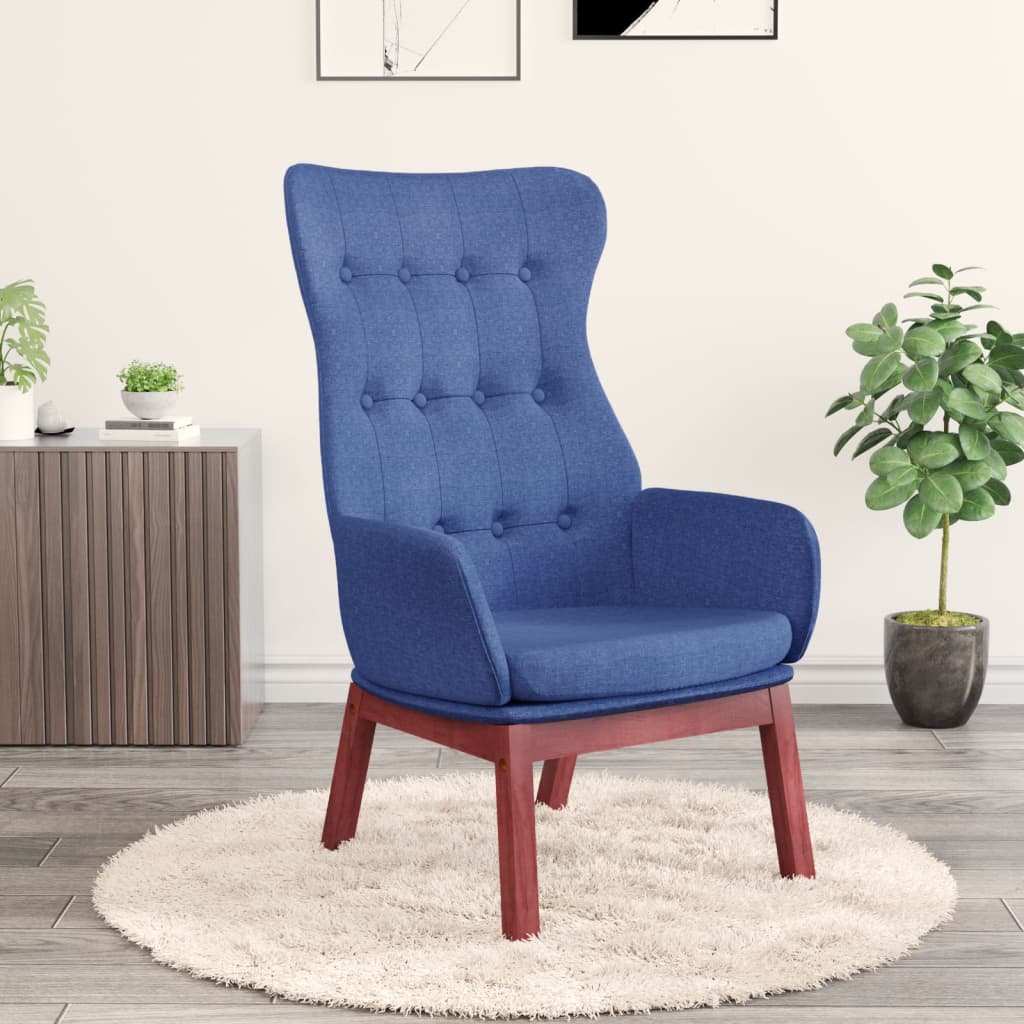 Vetonek Sillón de relax de tela azul