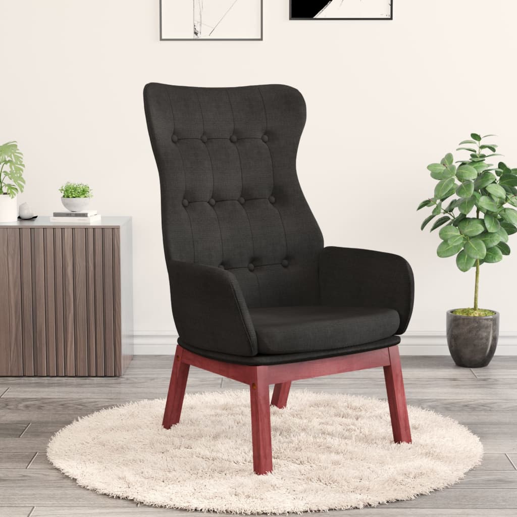 Vetonek Sillón de relax de tela negro