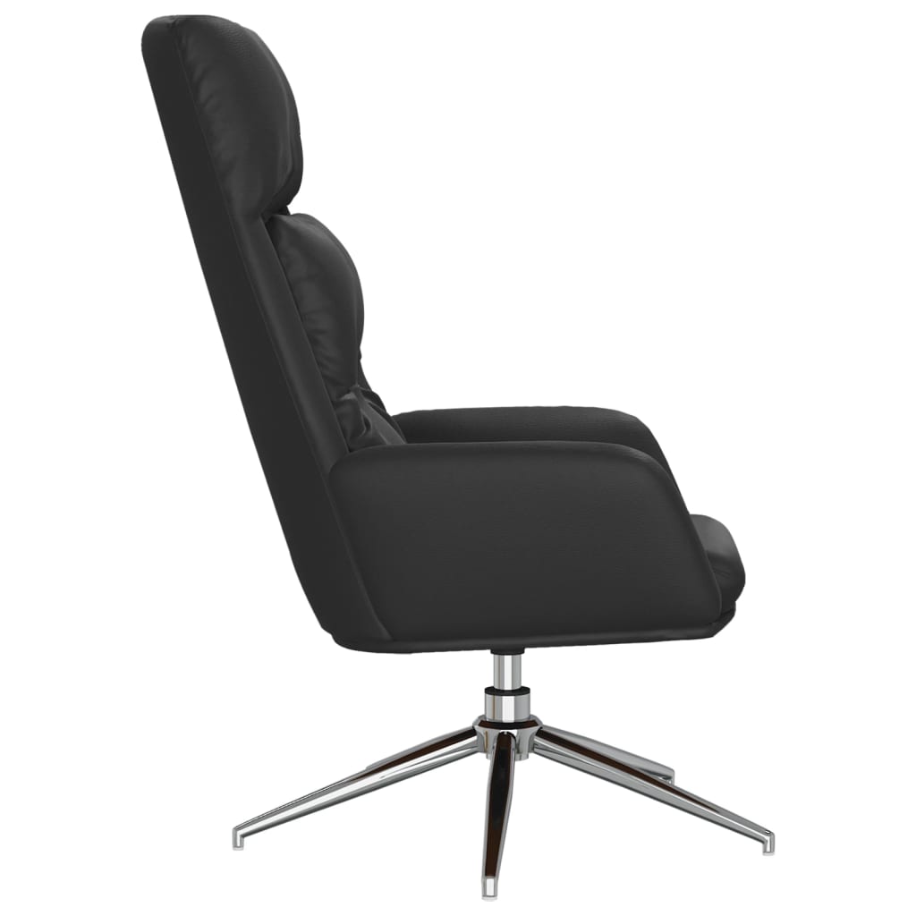 Sillón de relax de cuero auténtico negro vidaXL