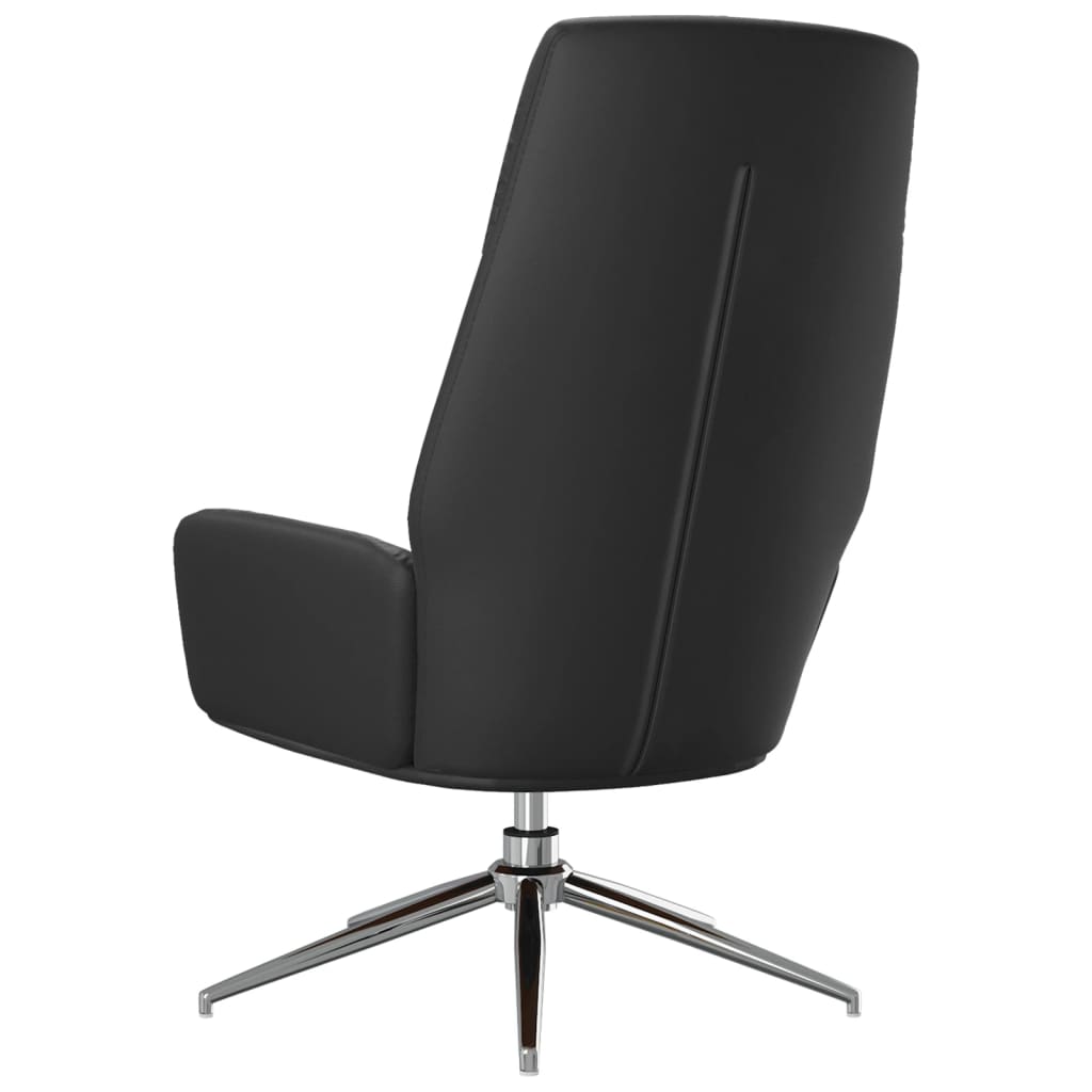 Sillón de relax de cuero auténtico negro vidaXL