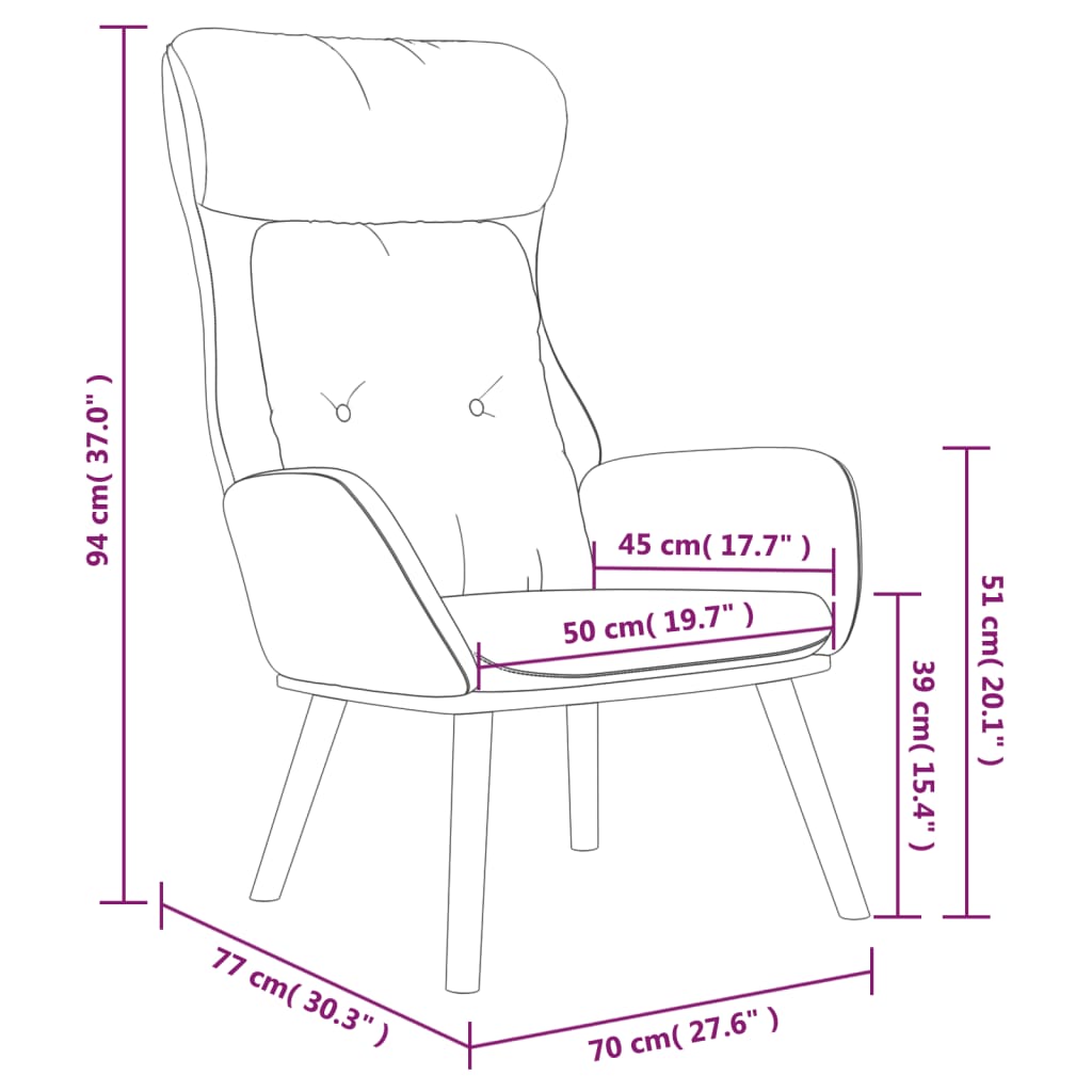 Sillón de relax de tela marrón vidaXL