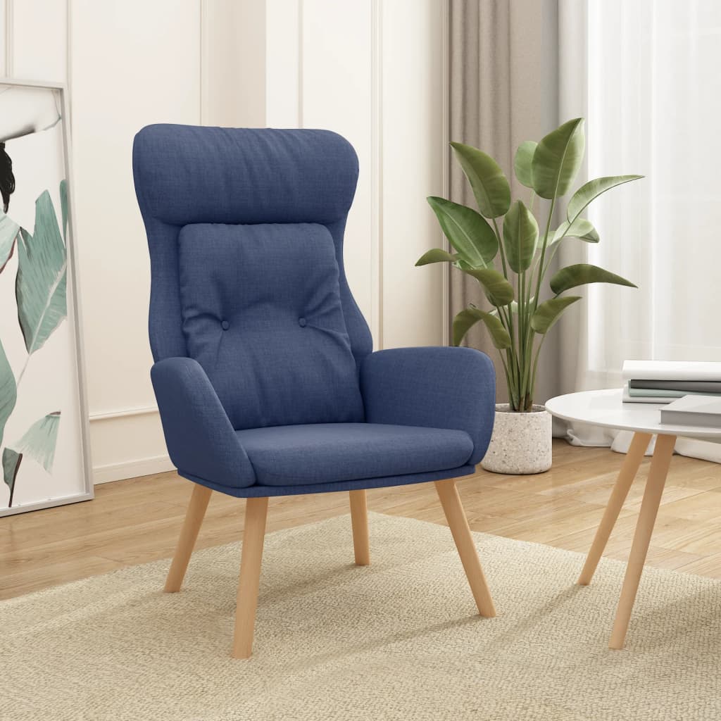 Vetonek Sillón de relax de tela azul