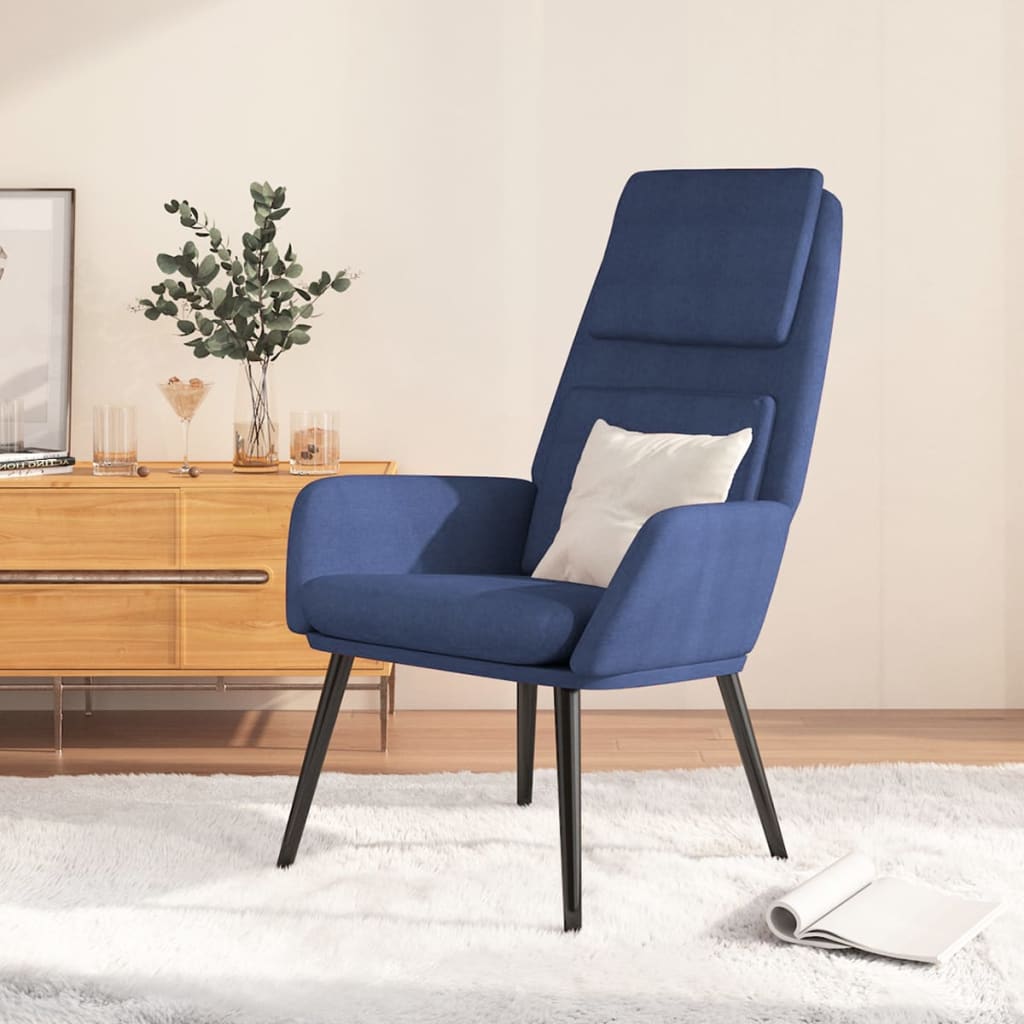 Vetonek Sillón de relax de tela azul