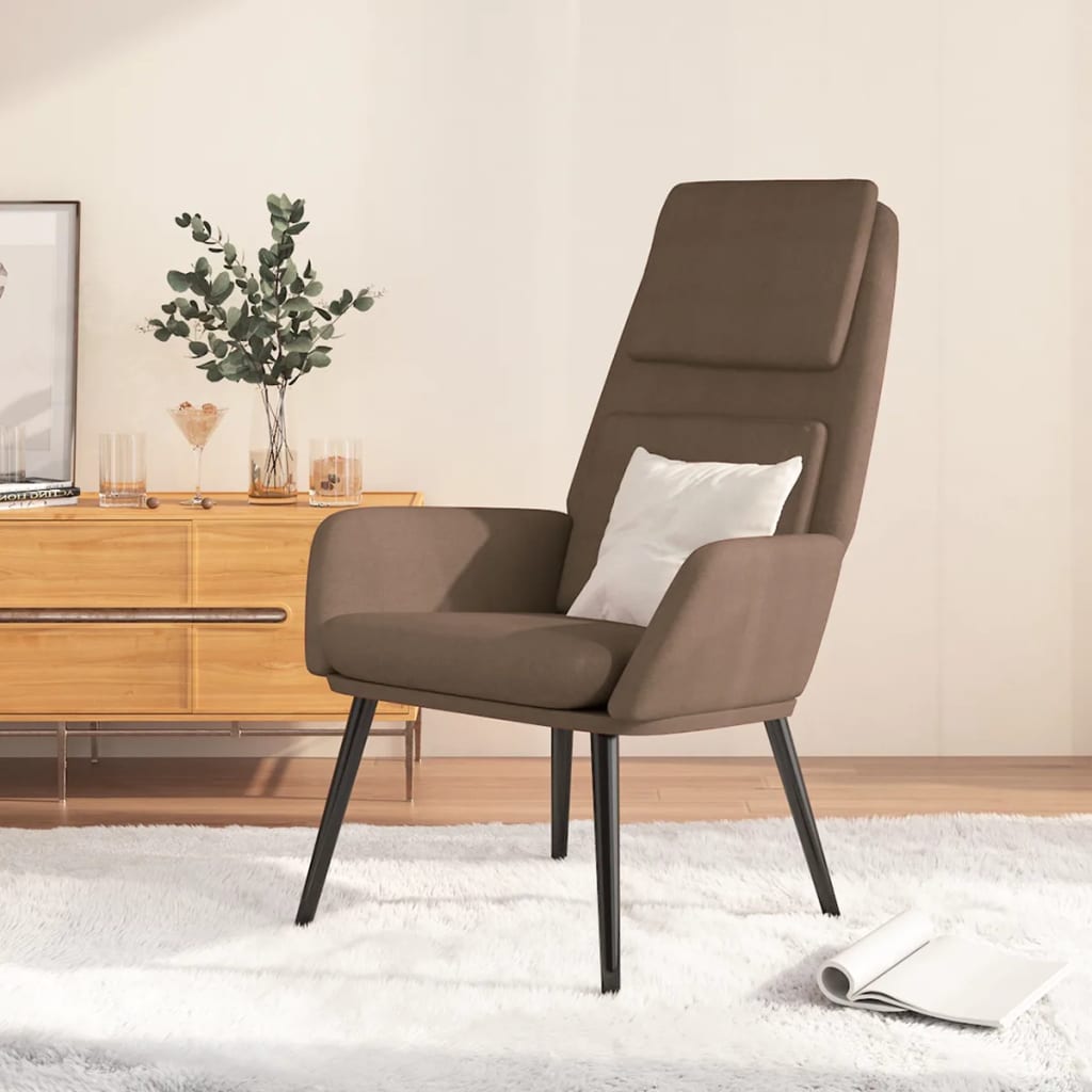 Vetonek Sillón de relax de tela gris taupe