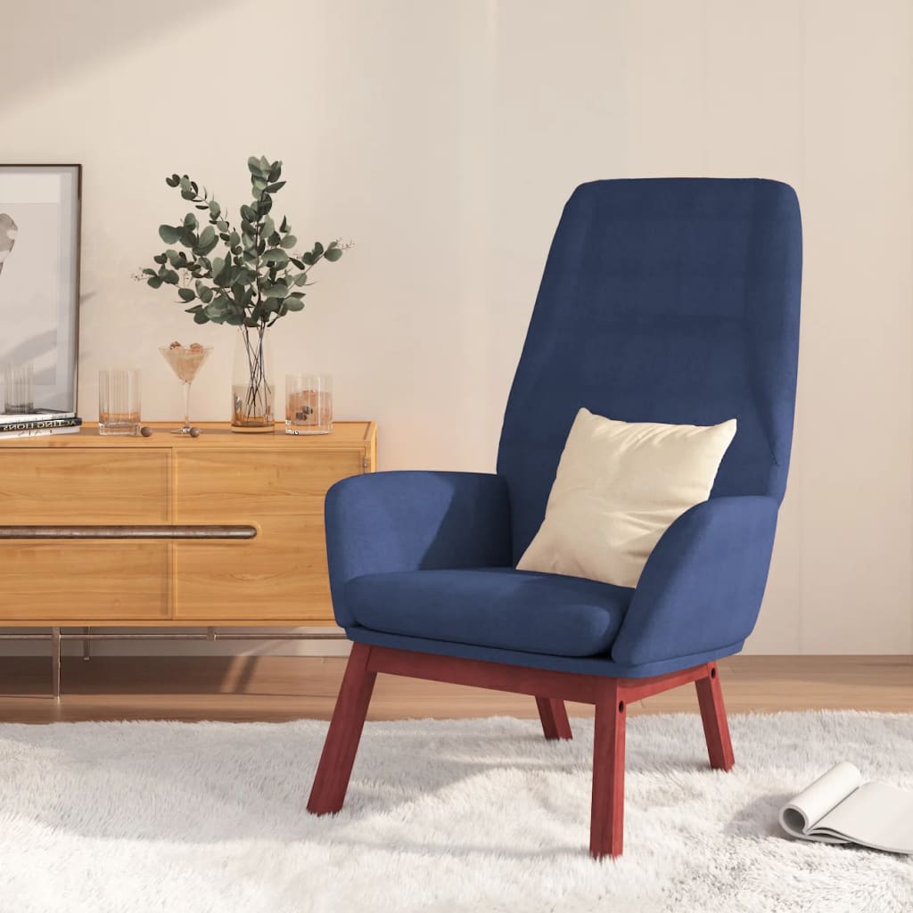 Vetonek Sillón de relax de tela azul