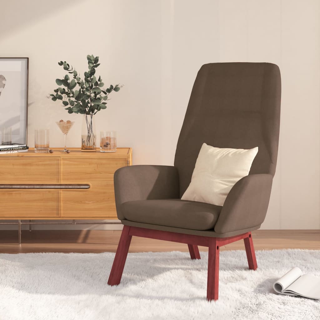 Vetonek Sillón de relax de tela gris taupe