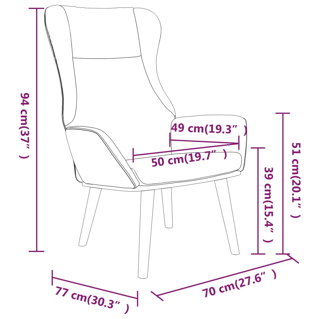 Sillón de relax de tela gris claro vidaXL