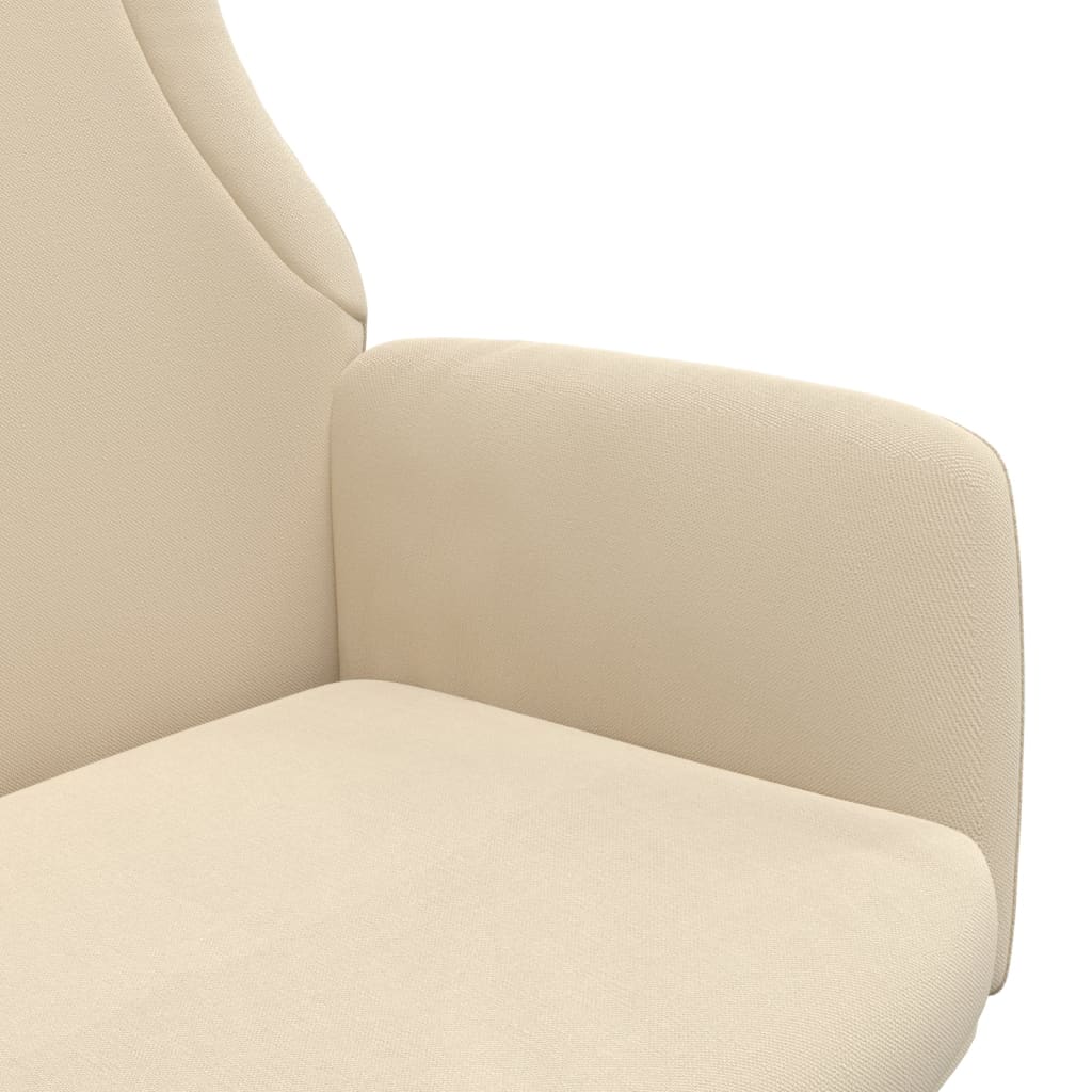 Sillón de relax de tela color crema vidaXL